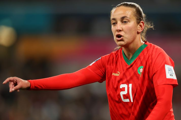 Yasmin Mrabet varð fyrir fólskulegri árás í vináttulandsleik.