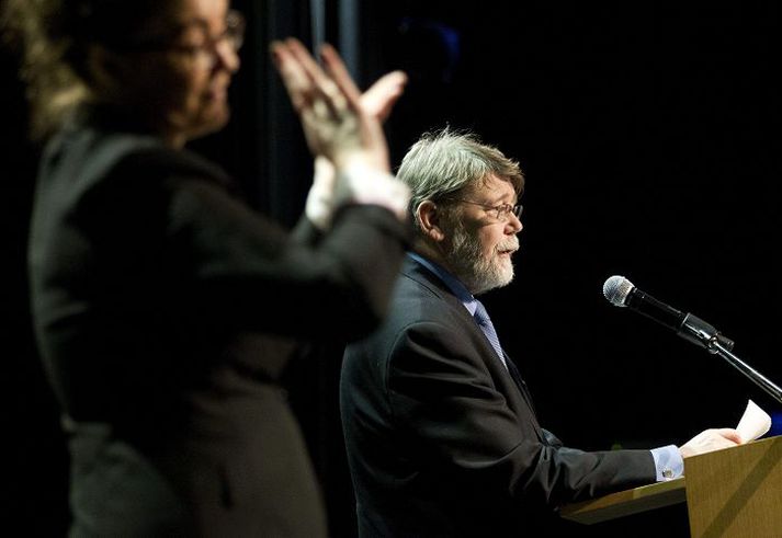 Páll Halldórsson, formaður BHM, ávarpaði fundinn. 