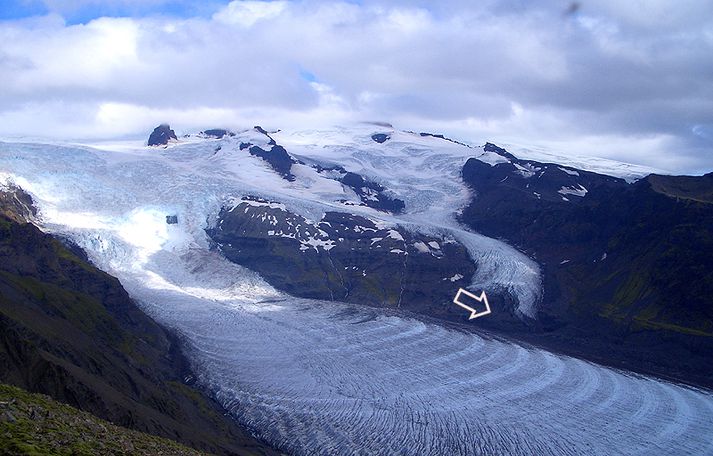 Svæðið þar sem tjöld mannanna fundust
