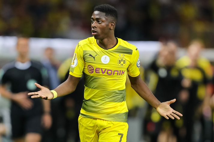 Ousmane Dembele í búningi Dortmund.
