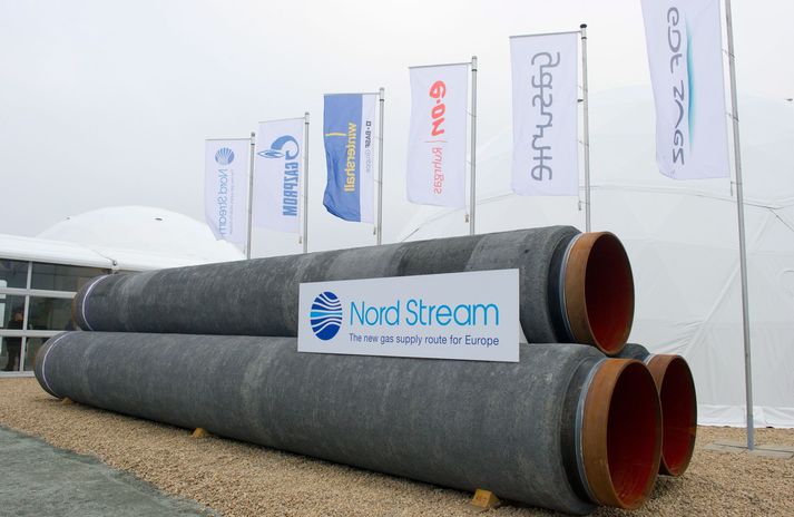 Nordstream 1-gasleiðslan liggur um Eystrasalt á milli Rússlands og Þýskalands. Rússneskt gas var um 40% af innfluttu gasi í Evrópui fyrir innrásina í Úkraínu en hlutdeild þess er nú í kringum 10%.