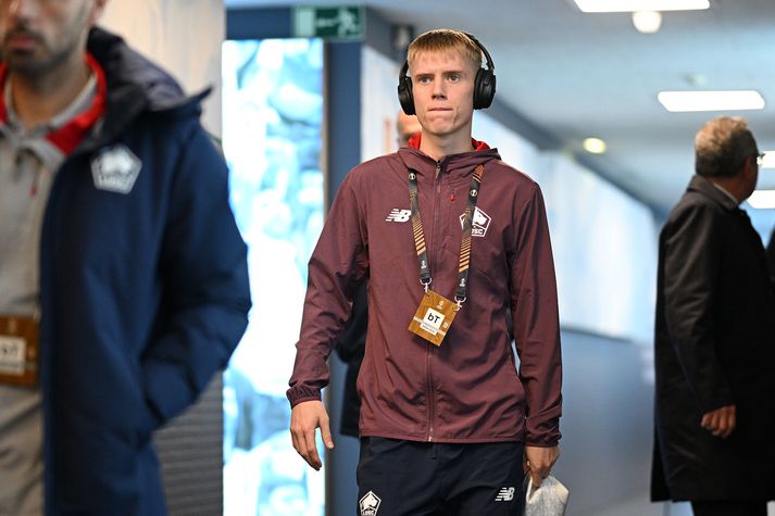 Hákon Arnar Haraldsson mátti ekki spila með Lille í kvöld og fjarvera hans fór ekki vel í franska liðið.