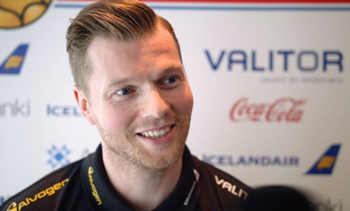 Arnór Þór Gunnarsson er alltaf vel studdur af fjölskyldu sinni.