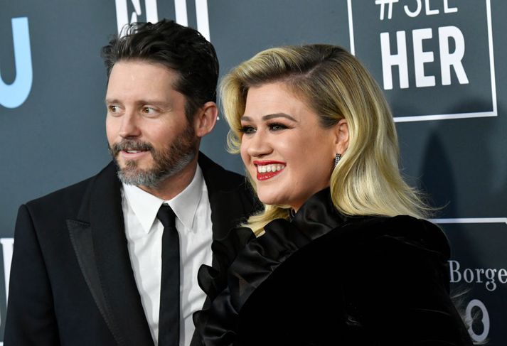 Brandon Blackstock og Kelly Clarkson á viðburði árið 2020. Þau skildu árið 2022. 