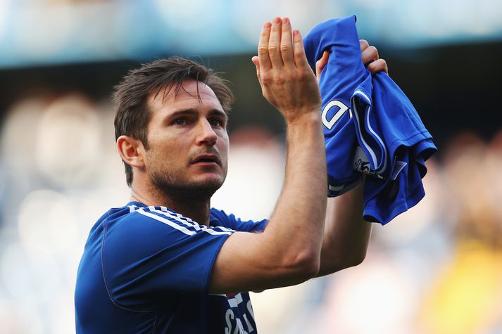 Frank Lampard kvaddi stuðningsmenn Chelsea í vor eftir þrettán ára veru hjá félaginu.