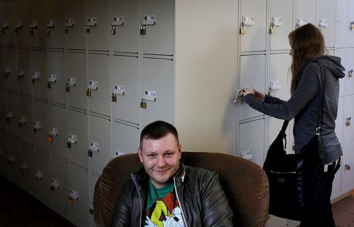 Mið-Íslandsdrengirnir Ari Eldjárn, Dóri DNA, Jóhann Alfreð og Bergur Ebbi eru undir handleiðslu Agnars Jóns. Fréttablaðið/Valli