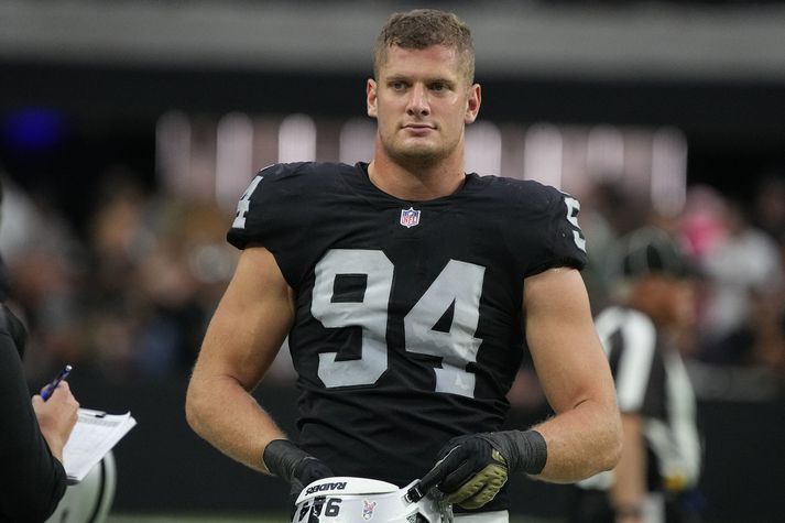 Carl Nassib í leik með Las Vegas Raiders liðinu á síðustu leiktíð.