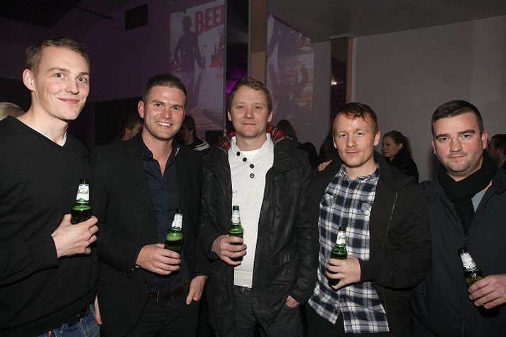 Ólafur Hansen, Halldór Guðmundsson, Jörgen Hansen, Bjartmar Birnir og Atli Jónsson mættu á Nasa.