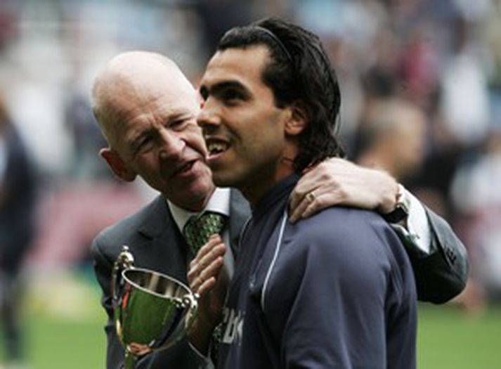 Eggert Magnússon og Carlos Tevez.