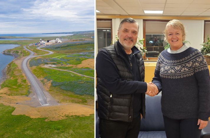 Víkingur Gunnarsson, framkvæmdastjóri Bakkavík landeldi ehf. og Katrín Sigurjónsdóttir, sveitarstjóri Norðurþings.