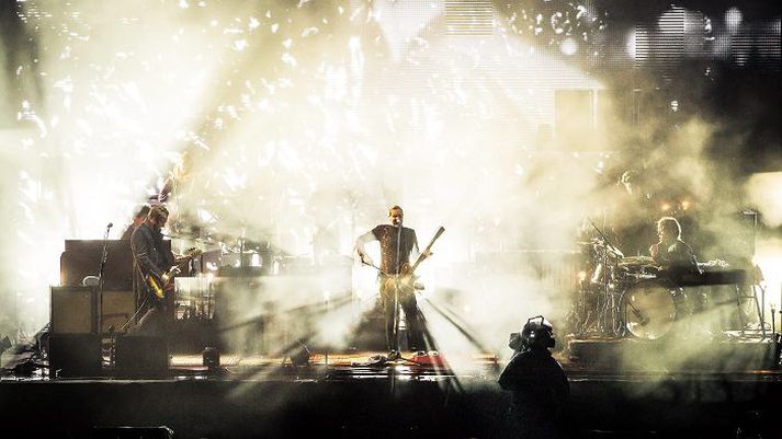 Hljómsveitin Sigur Rós á tónleikum í Berlín Festival fyrr á árinu. Fyrstu tónleikarnir á Íslandi í fjögur ár verða annað kvöld.