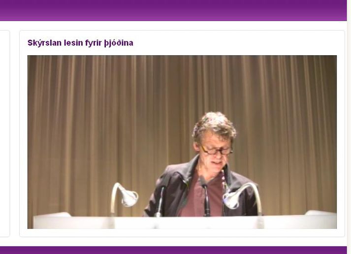 Ellert Ingimundarson leikari, djúpt sokkinn í rannsóknarskýrsluna.