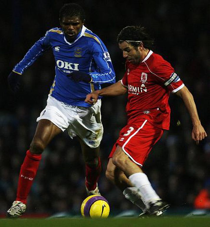 Kanu í leik með Portsmouth gegn Middlesbrough fyrr á leiktíðinni.