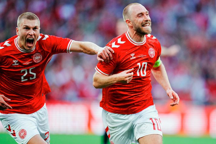 Christian Eriksen, fyrirliði Danmerkur og leikmaður Manchester United, var meðal þeirra sem var viðstaddur kjaraviðræðurnar.
