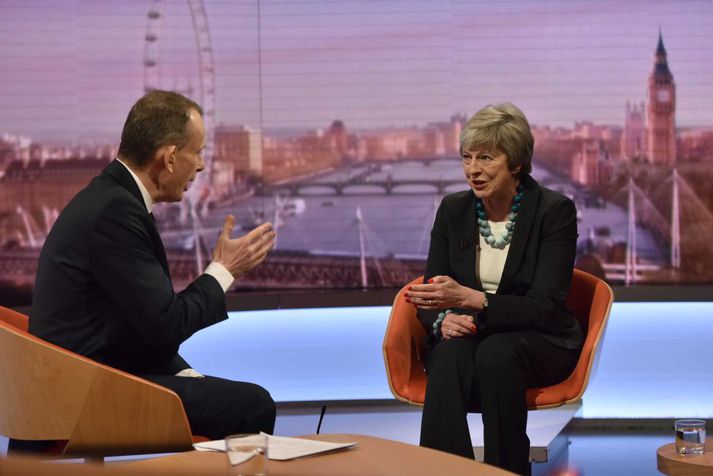 Theresa May ræddi við Andrew Marr á BBC.