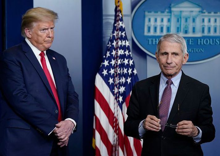 Donald Trump og Dr. Anthony Fauci.