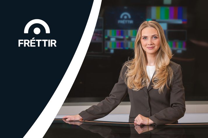 Elísabet Inga Sigurðardóttir flytur áhorfendum fréttir kvöldsins.