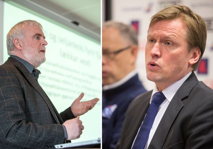 Gylfi Arnbjörnsson, forseti ASÍ, og Geir Þorsteinsson, formaður KSÍ.