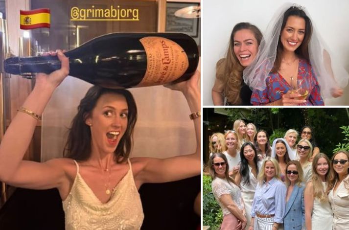 Cava-barn Grímu vakti mikla lukku í gæsuninni sem fram fór í Madrídarborg í dag.