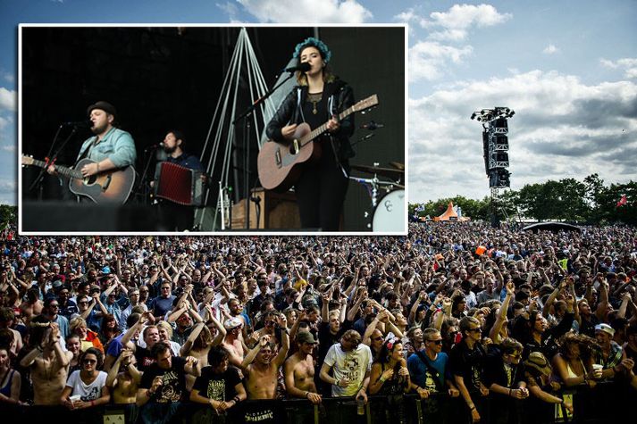 Of Monsters and Men spiluðu á Hróarskeldu í gærkvöldi.