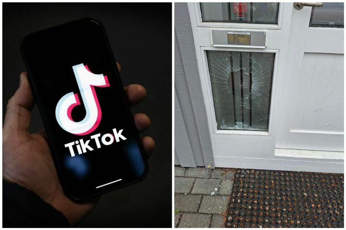 Furðuleg tískubylgja gengur nú yfir þar sem unglingar skemmta sér við að sparka í útidyrahurðir fólks og hlaupa burt. Þau taka upp myndband af athæfinu og birta á Tiktok. Í vikunni brutu unglingar rúður heima hjá fólki í Grafarvogi.