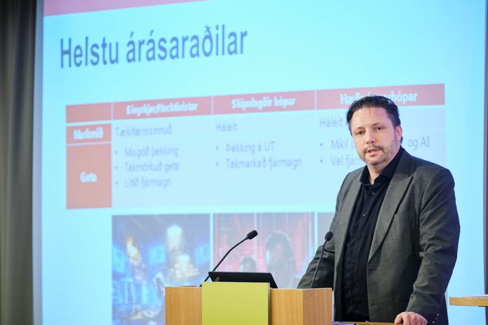 Guðmundur Arnar Sigmundsson, forstöðumaður CERT-IS, fjallaði um netárási í íslensku netumdæmi.
