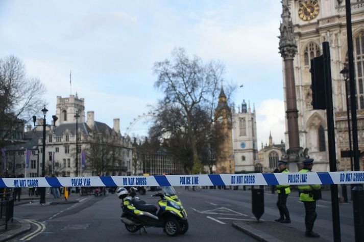 Árásin var gerð í hjarta Lundúna, á Westminster-brúnni og við þinghúsið.