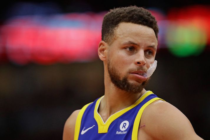 Stephen Curry skoraði 25 stig í nótt.