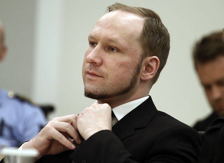 Breivik var dæmdur í 21 árs fangelsi vegna hryðjuverkanna í miðborg Óslóar og í Útey í júlí 2011.