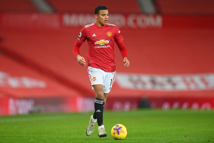 Mason Greenwood er hann lék með Manchester United.