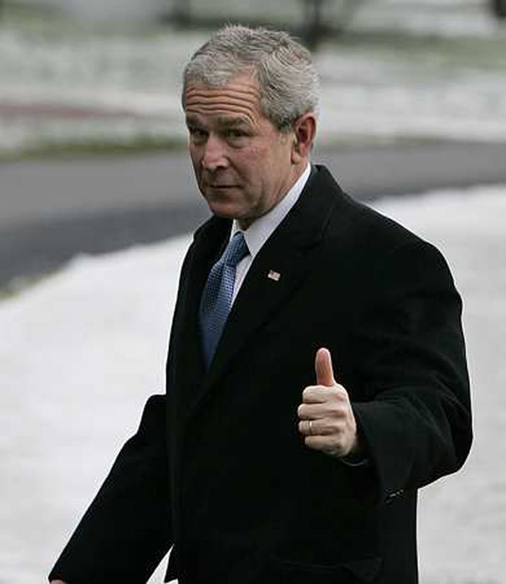Bush er kampakátur þessa dagana.