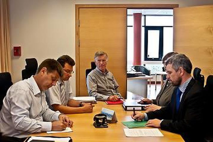 Frá fundi slökkviliðs- og sjúkraflutningamanna með Launanefnd sveitarfélaga í síðustu viku. Mynd/ Geirix.
