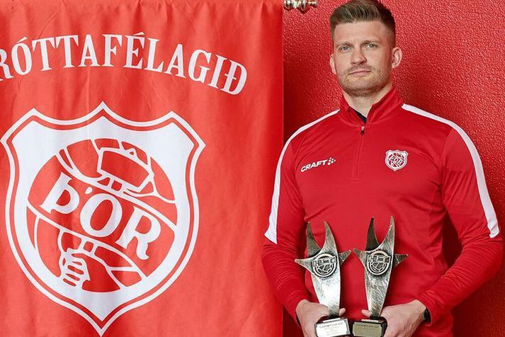 Oddur Grétarsson var ánægður með sigur á erkifjendunum.