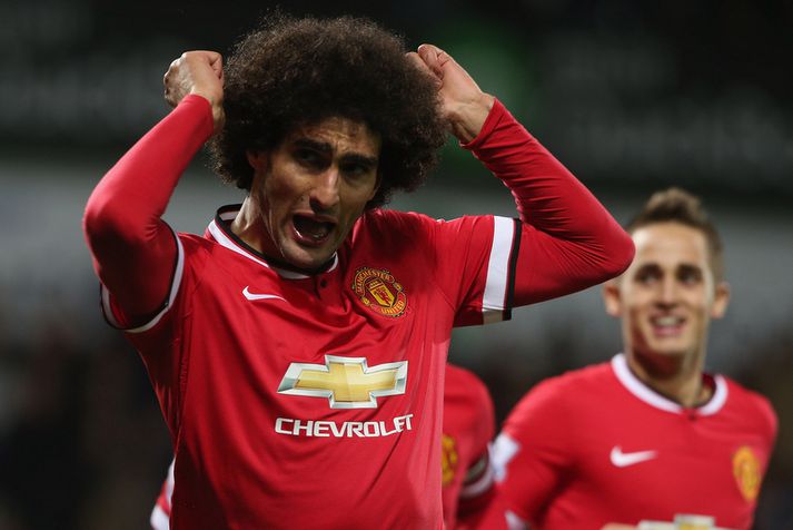 Marouane Fellaini kom sterkur inn gegn WBA í gærkvöldi.