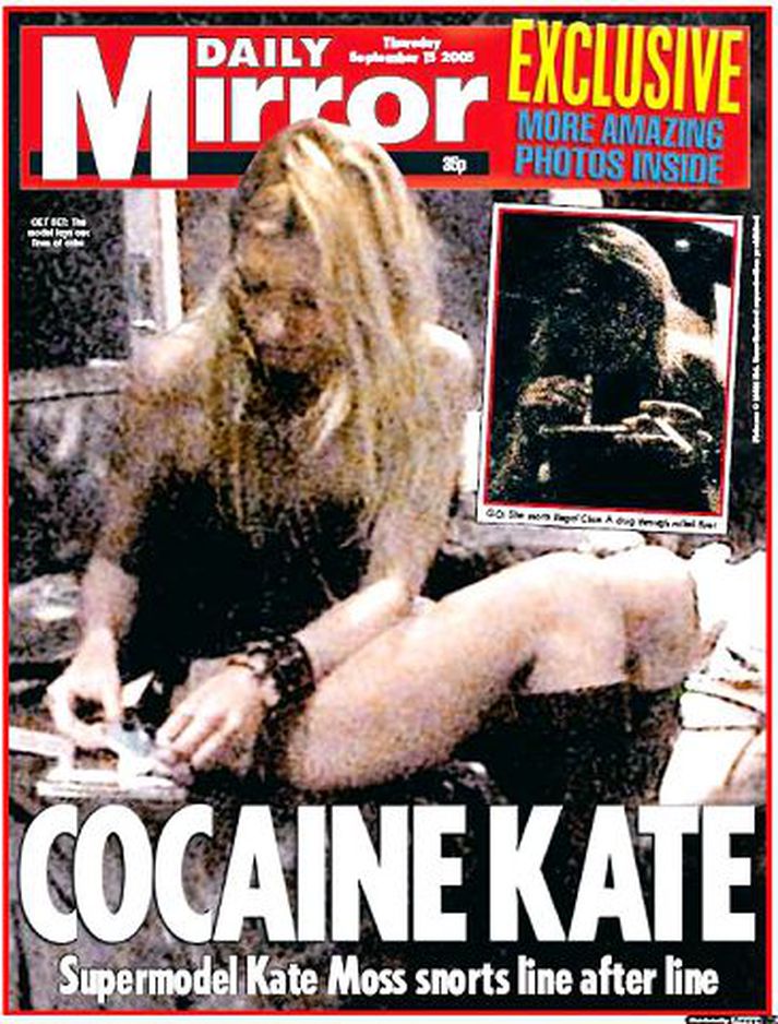 Kate Moss Var gripin glóðvolg með kókaín í hljóðverinu hjá þáverandi kærasta sínum, Pete Doherty.