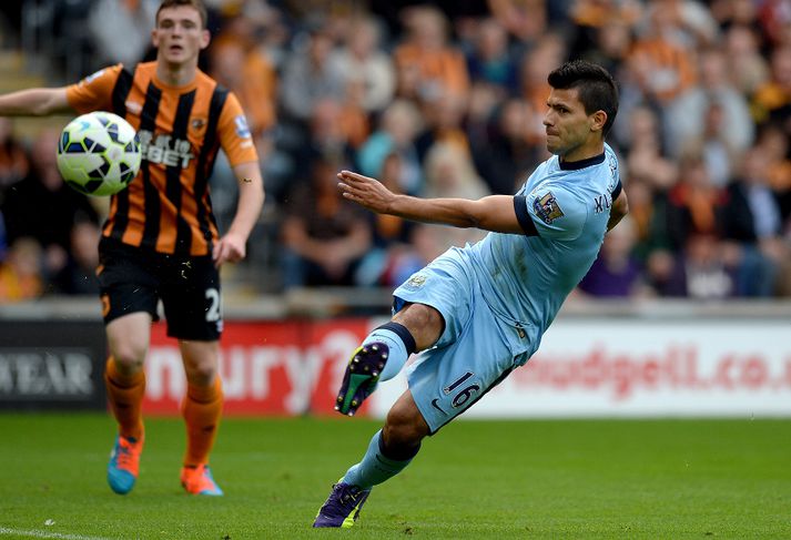 Agüero skorar fyrir City í dag