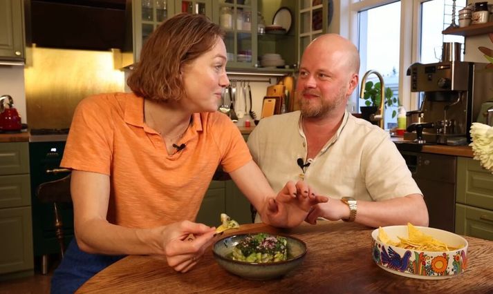 Snorri er ekki bara góður tónlistarmaður, heldur einnig listamaður í eldhúsinu. 