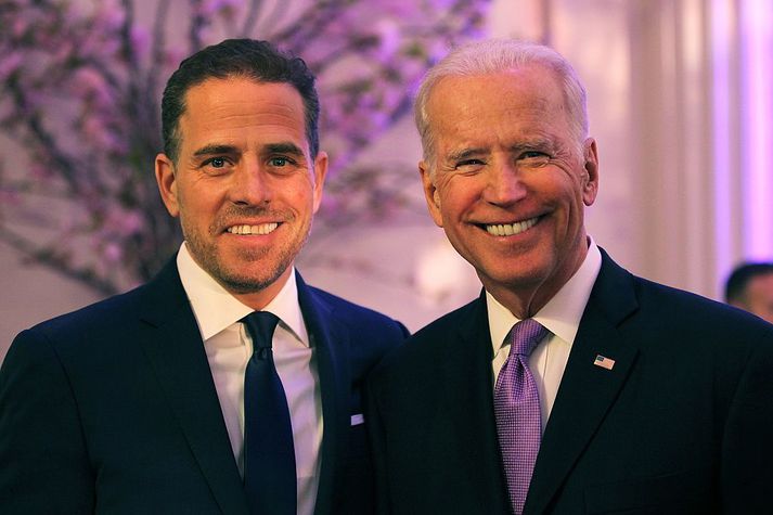 Hunter Biden ásamt föður sínum, Joe Biden Bandaríkjaforseta, árið 2016.