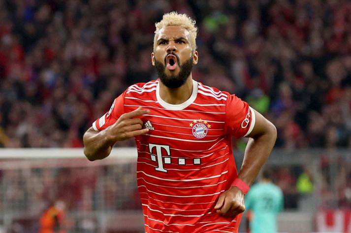 Eric Maxim Choupo-Moting fagnar marki sínu í 2-0 sigri Bayern München á Inter í Meistaradeild Evrópu.