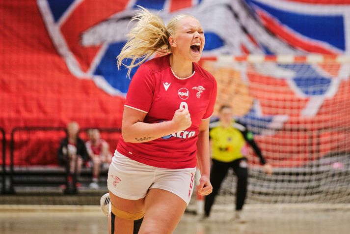 Lilja Ágústsdóttir skoraði tólf mörk í leiknum í dag.