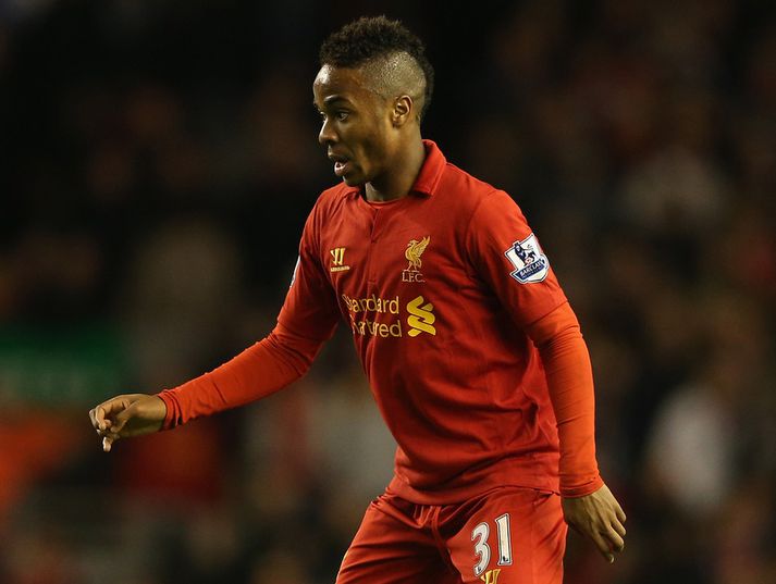Raheem Sterling í leik með Liverpool.