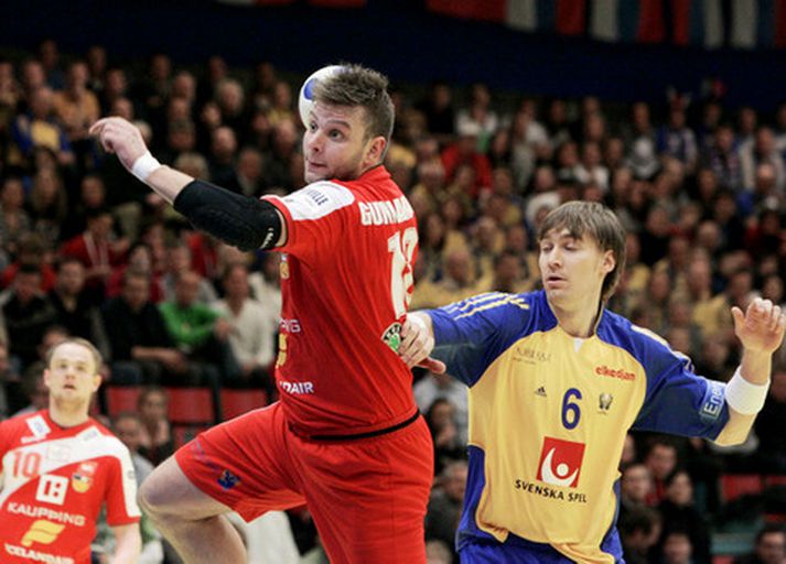 Róbert Gunnarsson var fyrirliði Íslands í dag.
