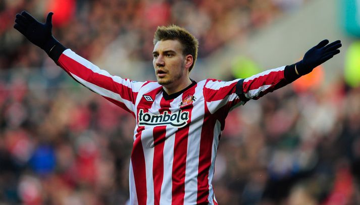 Bendtner í leik með Sunderland.