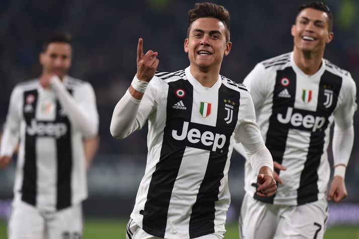 Paulo Dybala skoraði fyrsta mark Juventus í dag.