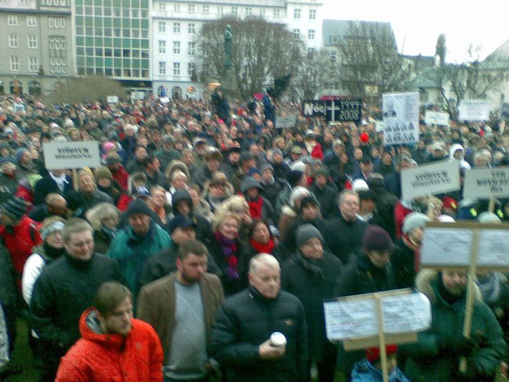 Frá Austurvelli laugardaginn 21. nóvember sl.