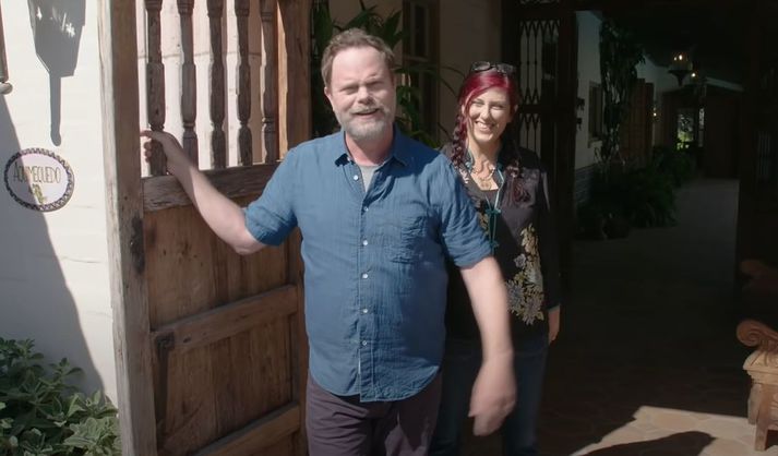 Rainn Wilson hefur komið sem vel fyrir á sínu heimili ásamt Reinhorn.