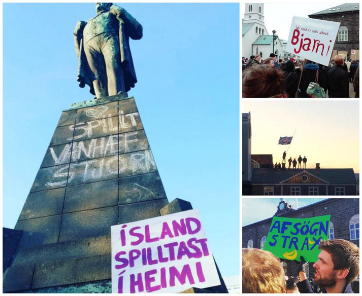 Önnur mótmæli eru hafin á Austurvelli og myndirnar streyma á Instagram.