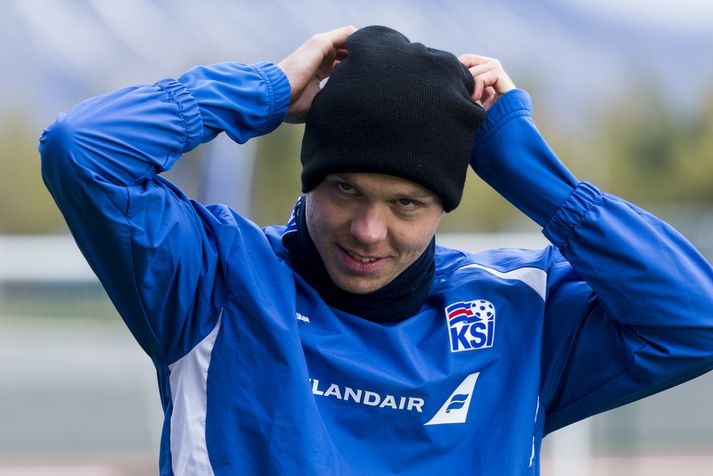 Kolbeinn Sigþórsson á æfingu landsliðsins.
