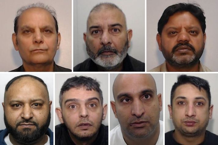 Frá vinstri uppi: Mushtaq Ahmed, Mohammed Zahid og Kasir Bashir. Frá vinstri niðri: Mohammed Shahzad, Naheem Akram, Roheez Khan og Nisar Hussain.