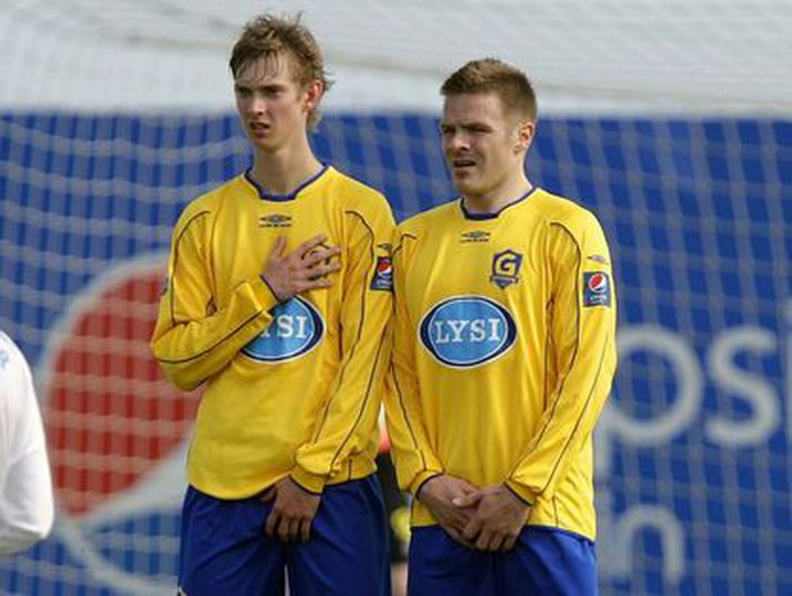 Jósef Kristinn Jósefsson og Grétar Ólafur Hjartarson í leik með Grindavík í fyrra. 